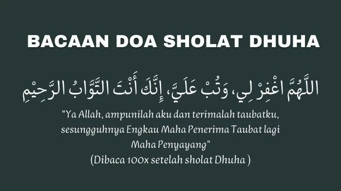Bacaan Doa Sholat Dhuha Lengkap dengan Teks Arab