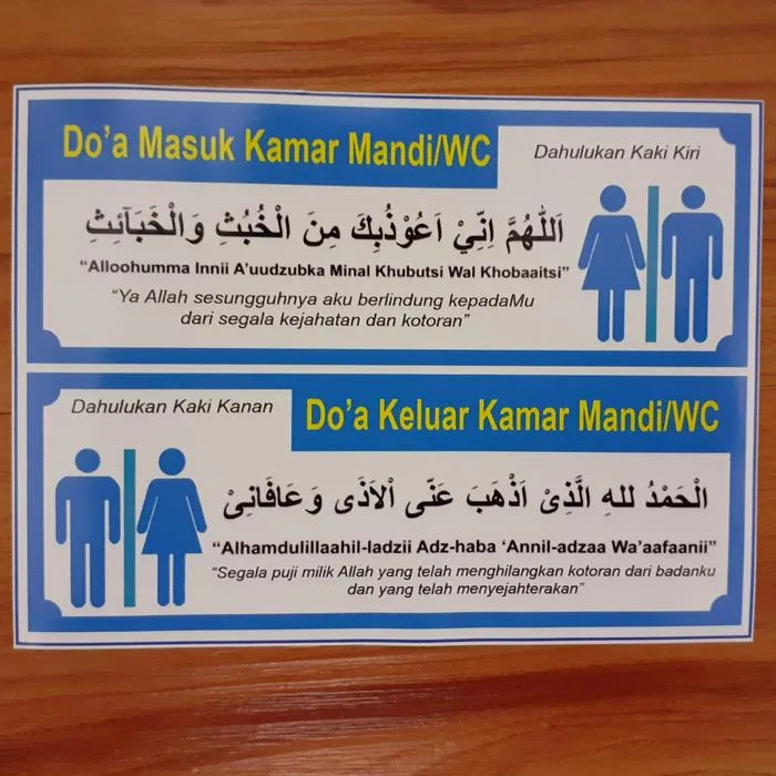 doa masuk wc: Doa Masuk dan Keluar WC Lengkap Arab, Latin, dan Artinya