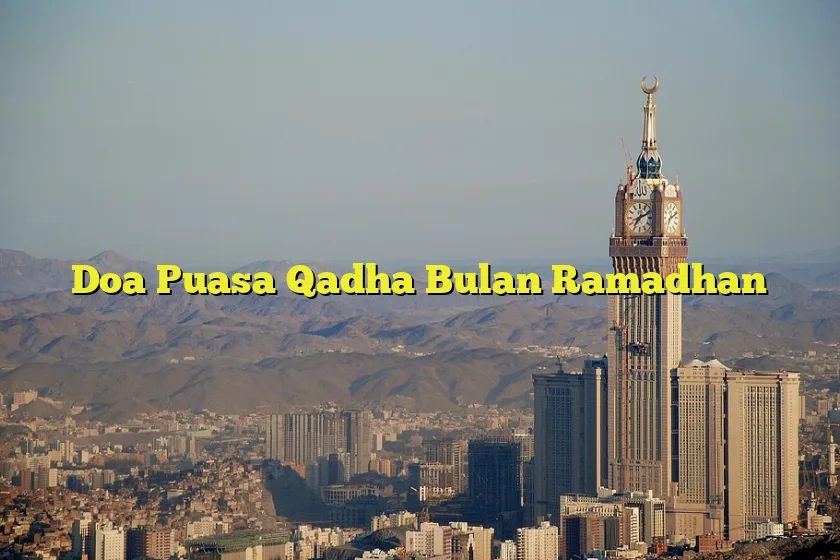 doa puasa qadha