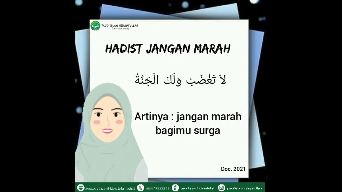 hadits larangan marah: Hadits tentang Marah dan Hubungannya dengan Kekuatan Sejati