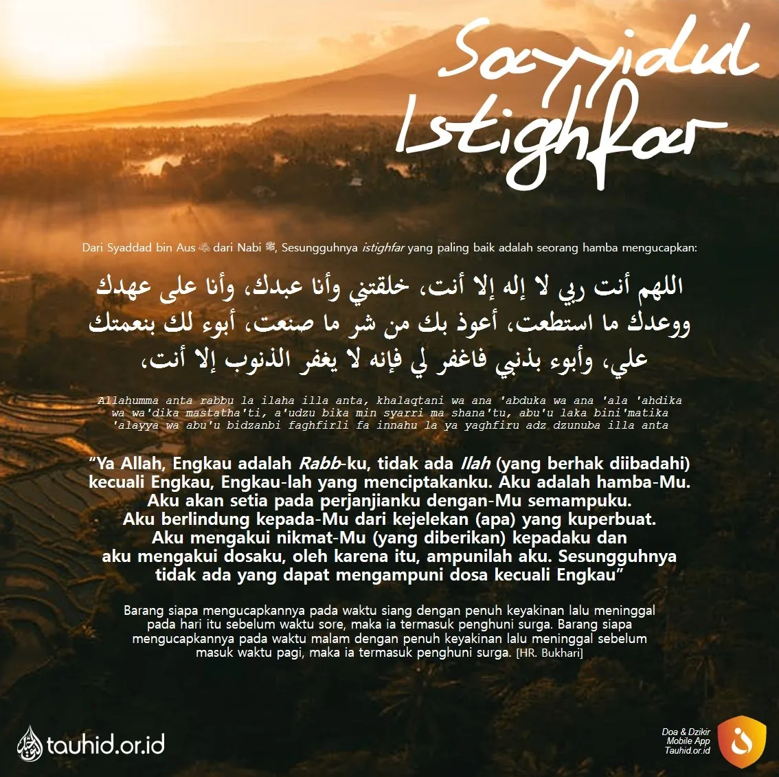 sayyidul istighfar: Menutup Pembahasan dengan Mengikat Makna