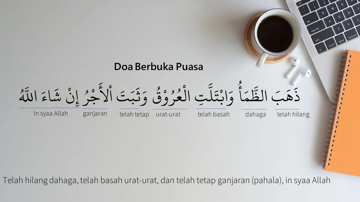 Kapan Waktu yang Tepat Membaca Doa Berbuka Puasa Dzahaba?