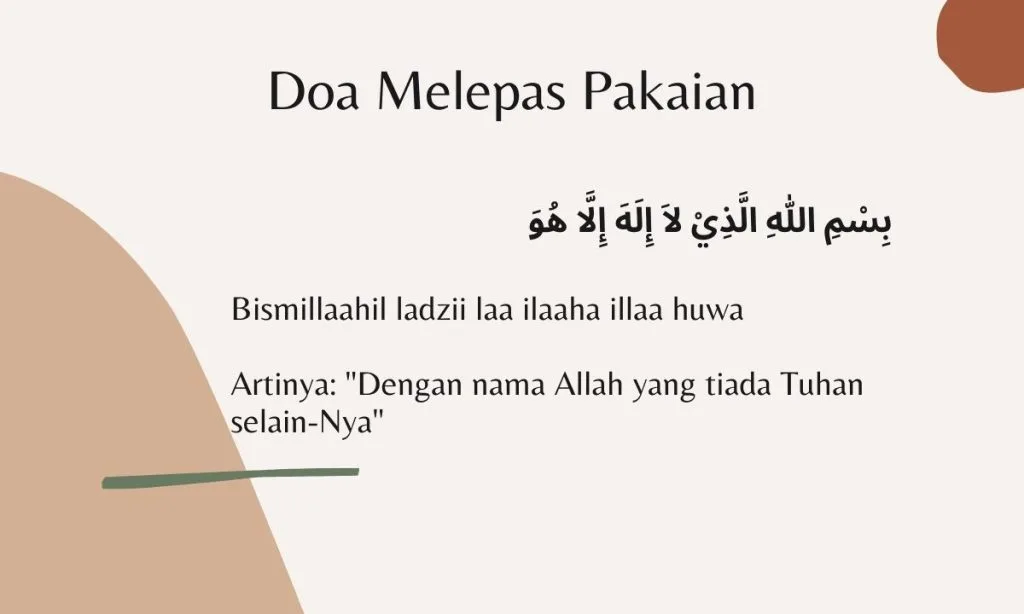 doa melepas pakaian