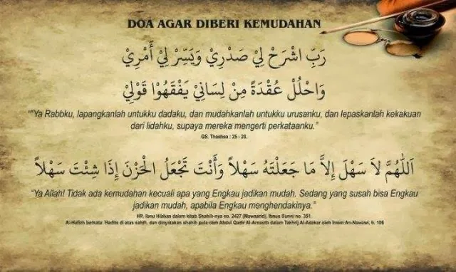 Doa Diberi Kemudahan Lengkap Arab, Latin, dan Artinya