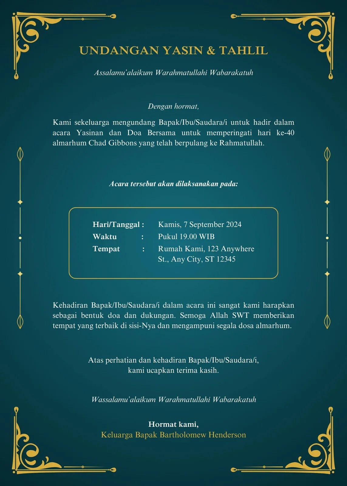surat tahlil
