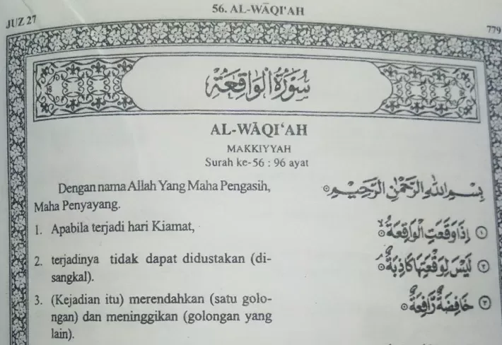surat al waqiah dan keutamaannya - Arti Surat Al-Waqiah Lengkap: Terjemahan per Bagian