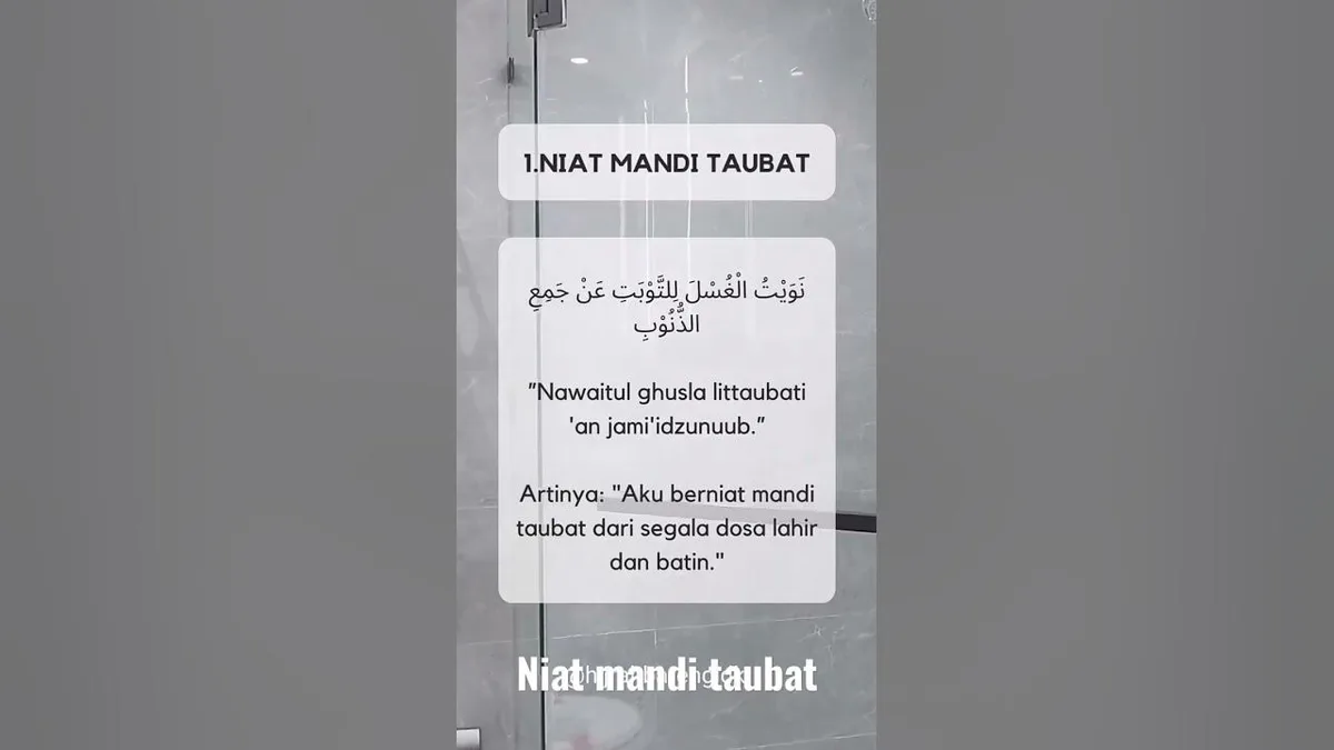 niat mandi taubat