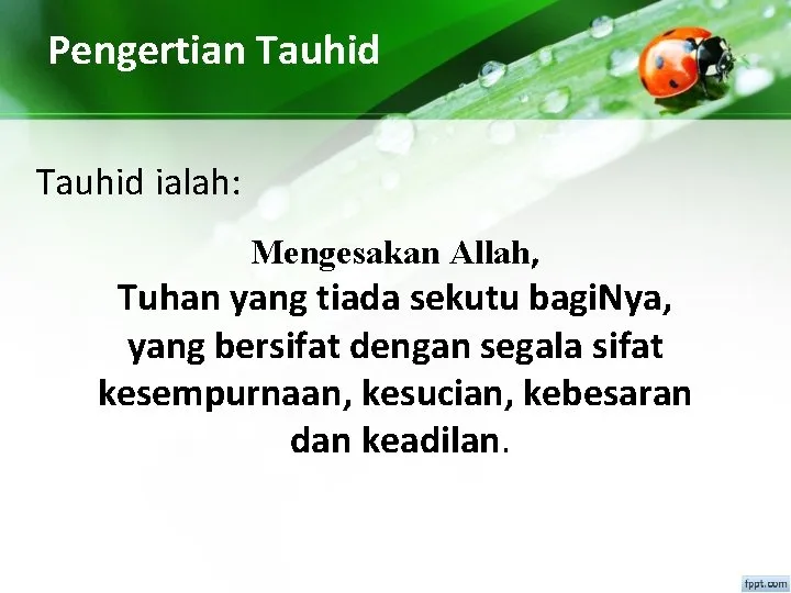 pengertian tauhid: Tabel Perbandingan Tiga Pembagian Tauhid